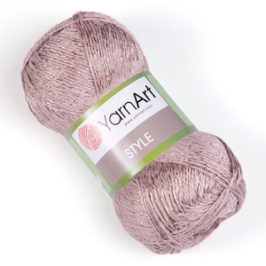YarnArt Style, Glittery Yarn, Viscose Yarn, Cotton Yarn, Shiny Yarn, Sparkling Yarn, Shawl Yarn, Knitting Yarn, Summer Yarn, Blouse Yarn