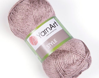 YarnArt Style, Glittery Yarn, Viscose Yarn, Cotton Yarn, Shiny Yarn, Sparkling Yarn, Shawl Yarn, Knitting Yarn, Summer Yarn, Blouse Yarn
