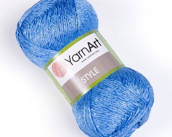 Estilo YarnArt, Hilo brillante, Hilo de viscosa, Hilo de algodón, Hilo brillante, Hilo brillante, Hilo de chal, Hilo de tejer, Hilo de verano, Hilo de blusa