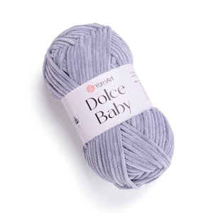 YarnArt Dolce Baby, Sehr weiches Garn, Velvet Garn, Baby Garn, Amigurumi Garn, Plüschgarn, 100% Micro Polyester Garn