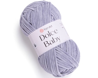 YarnArt Dolce Baby, Very Softy Yarn, Velvet Yarn, Baby Yarn, Multicolor Yarn, Amigurumi Yarn, Plush Yarn, 100% Micro Polyester Yarn