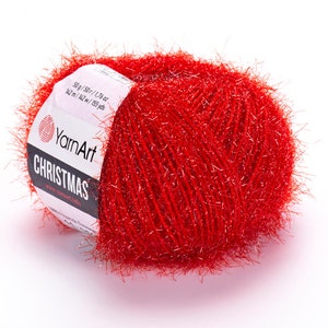 YarnArt Christmas, Sparkle Yarn, Polyamid Garn, Sparkly Yarn, Metallic Yarn, Shiny Yarn, Yarnart Christmas, Fantasy Strickgarn, Glitzer