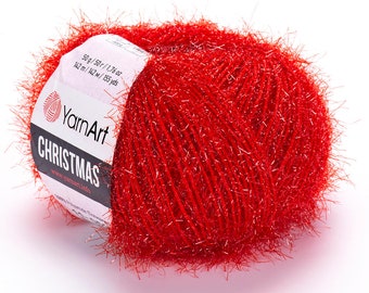 YarnArt Christmas, Sparkle Yarn, Polyamide Yarn, Sparkly Yarn, Metallic Yarn, Shiny Yarn, Yarnart Christmas, Fantasy Knitting Yarn, Glittery