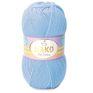 Nako Elit Baby, Anti Allergic Yarn, Anti-Pill Yarn, Soft Yarn, Baby Yarn, Knitting Baby Accessories, Acrylic Yarn, Baby Hats, Baby Socks,