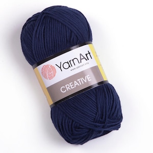 YarnArt Creative, Hypoallergenic Yarn, %100 Cotton Yarn, Summer Yarn, Knitting Yarn, Soft Yarn, Organic Yarn, Crochet Yarn, Yarnart