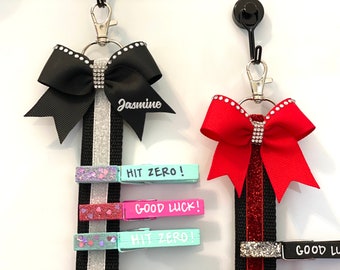 Personalised Pin Me Cheer Ribbon, Pin Me Comp Chain, Cheerleader Gift, Pin  Me, Cheerleader Bag Charm, Cheer Bag Bow, Cheer Comp Gifts 