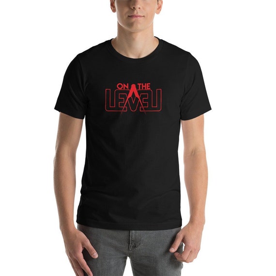 On The Level Black And Red Masonic Logo T-Shirt On The Level Black And Red Masonic Logo T-Shirt