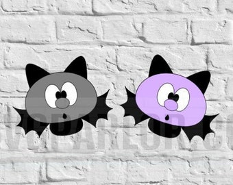 SVG Bat Halloween cutting file for scrapbooking cards cake toppers and more DOWNLOAD file only