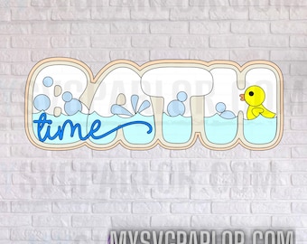 Baby Bath SVG Cutting File: Scrapbooking Paper Piecing (Digital Download)