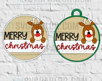 SVG Christmas tag cutting file scrapbook title "merry Christmas" for scrapbooking cards and more download file only