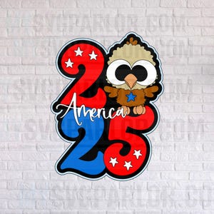 SVG AMERICA 2025 file di ritaglio aquila 4 luglio titolo Giorno dell'Indipendenza solo per download di file per scrapbooking paper piecing.