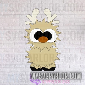 File di taglio SVG per renne frastornate per artigianato, scrapbooking, download del file, ottimo solo per cartelli, scrapbooking, adesivi e altro ancora