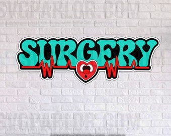SVG surgery cutting file title. Medical hospital theme for scrapbooking paper piecing download file only.