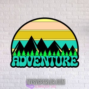 SVG adventure SCRAPBOOK title cutting file title for scrapbooking paper piecing download file only.