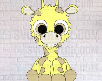 SVG baby giraffe cutting file chubby giraffe for scrapbooking cards cake toppers and more DOWNLOAD file only