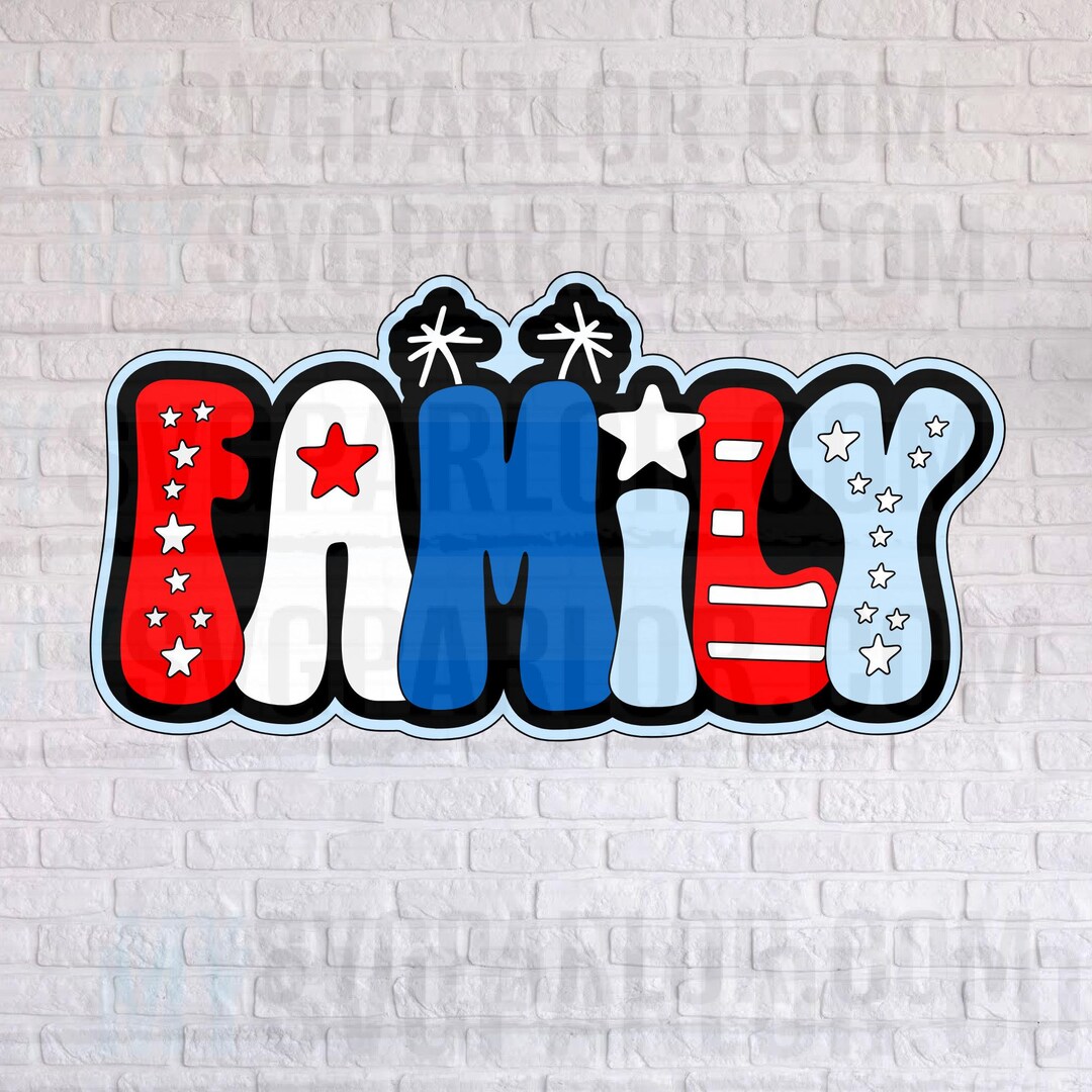 SVG Family July 4th Fireworks Cutting File Independence Day Title for ...