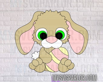 SVG bunny cutting file easter baby bunny for scrapbooking cards cake toppers and more DOWNLOAD file only