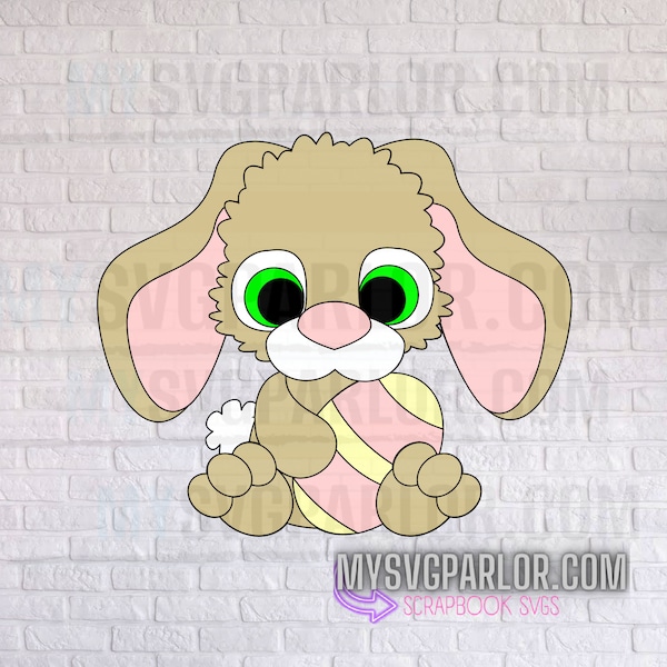 SVG bunny cutting file easter baby bunny for scrapbooking cards cake toppers and more DOWNLOAD file only