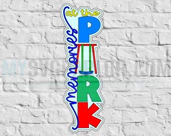 SVG Park cutting file title "Memories at the park" for scrapbooking paper piecing download file only