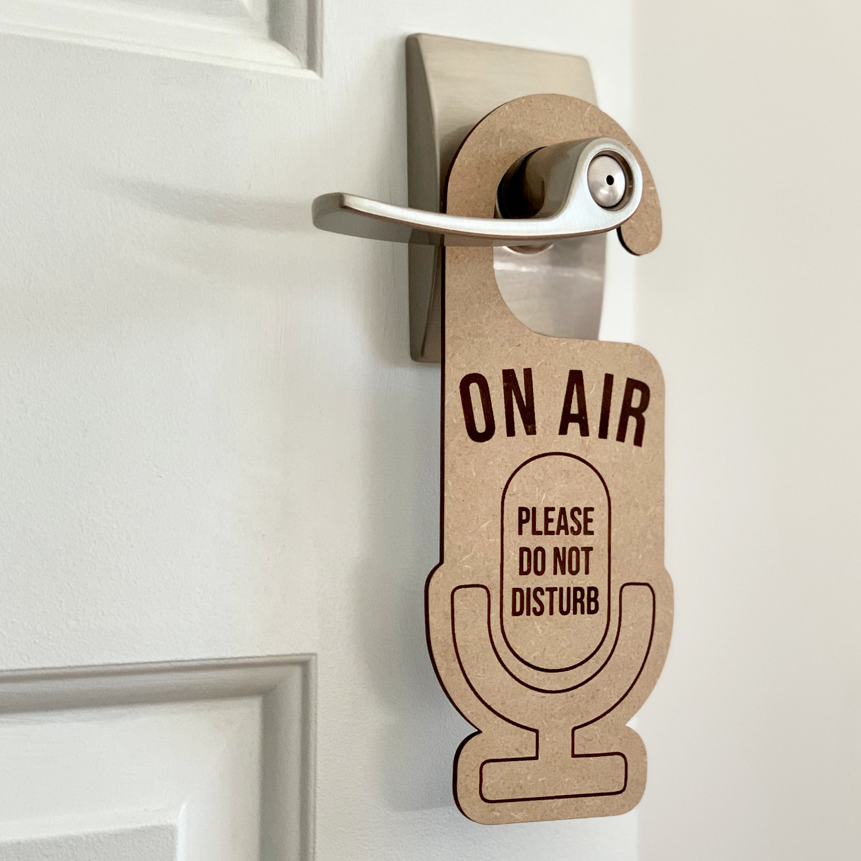 Recording or on Air Do Not Disturb Laser Engraved Door Hanger - Etsy