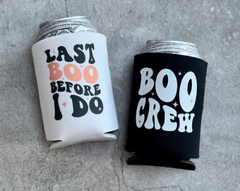 Last Boo Before I Do and Boo Crew Halloween Bachelorette Can Coolers