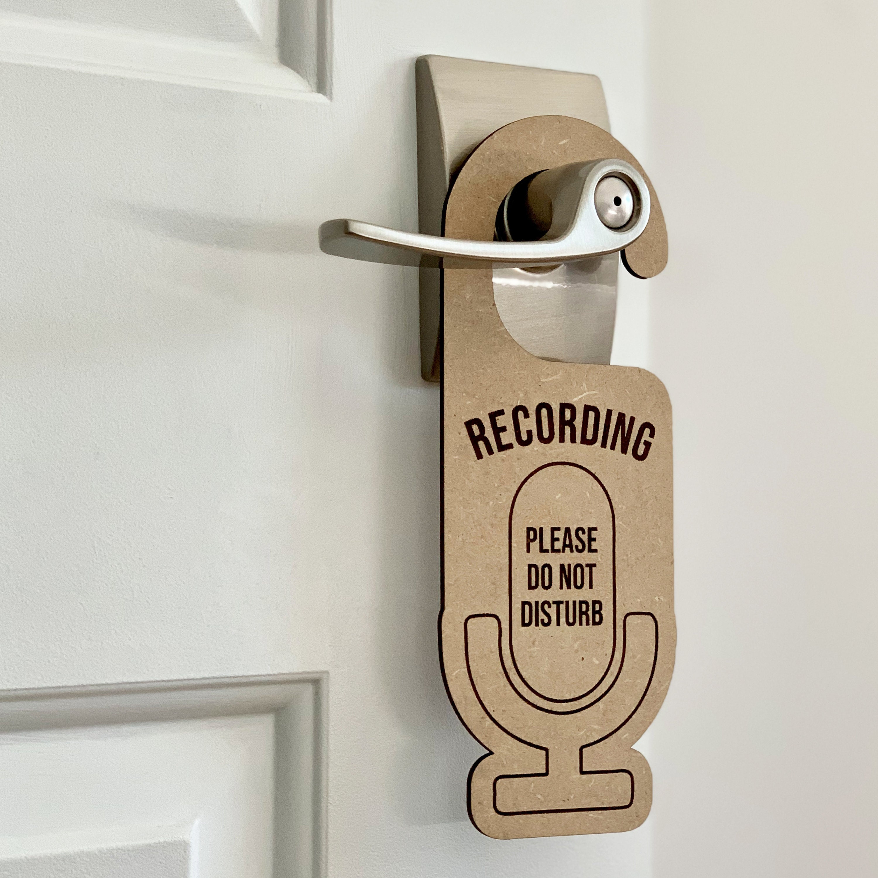 Recording or on Air Do Not Disturb Laser Engraved Door Hanger - Etsy
