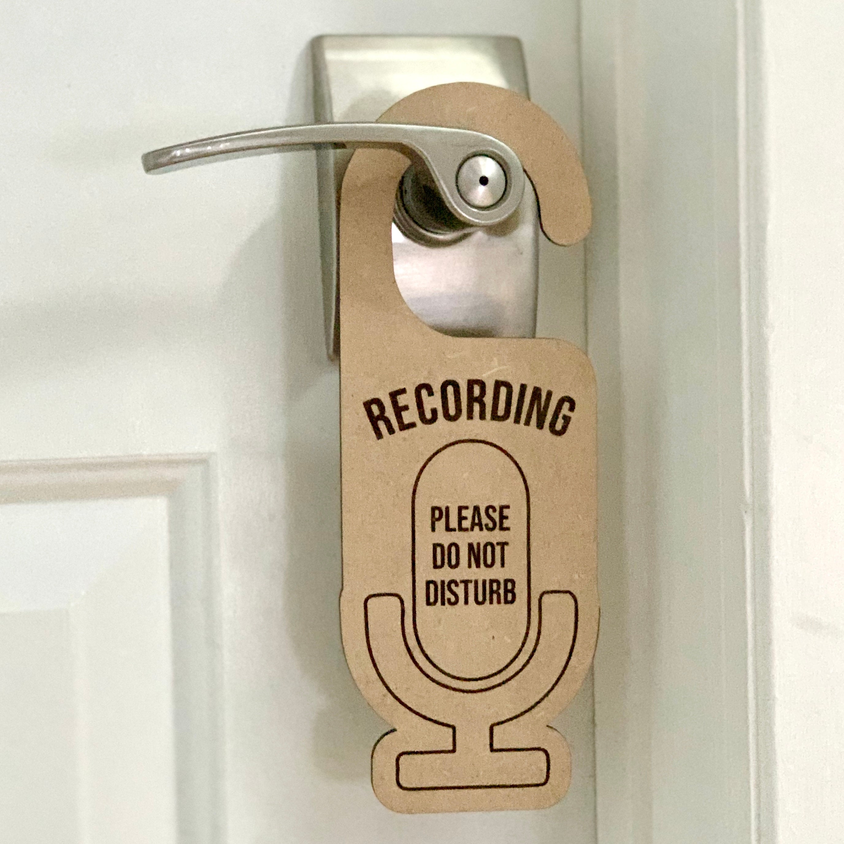 Recording or on Air Do Not Disturb Laser Engraved Door Hanger - Etsy