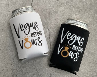 Vegas Before Vows Bachelorette Party Beer Can Coolers