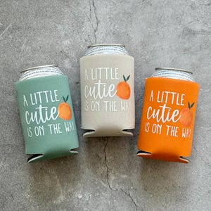 A Little Cutie Is On the Way Baby Shower Can Coolers