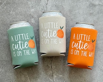 A Little Cutie Is On the Way Baby Shower Can Coolers