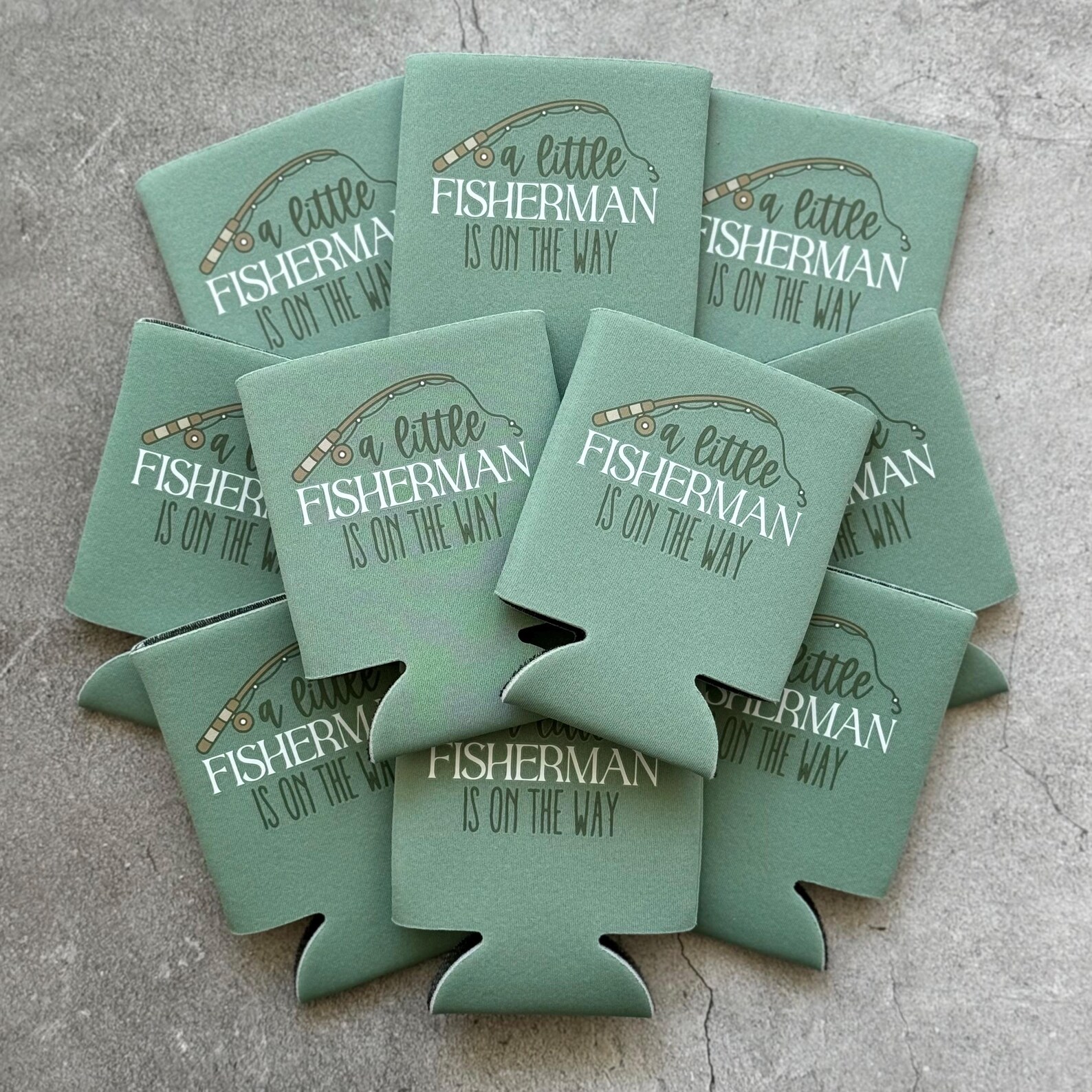 A Little Fisherman is on the Way Baby Boy Shower Can Coolers - Etsy