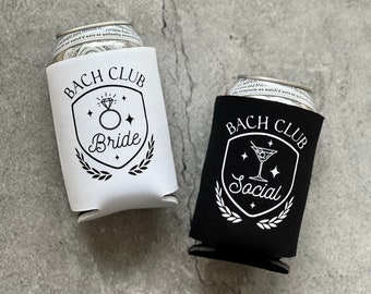 Bach Club Bride and Bach Club Social Country Club Bachelorette Party Can Coolers