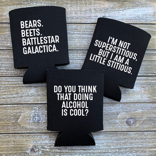 Michael Scott Quotes Beer Can Coolers Etsy