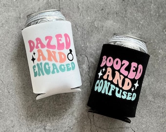 Dazed and Engaged & Boozed and Confused Bachelorette Can Coolers