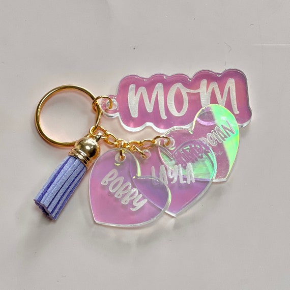 Itzy Ritzy Mama Heart Diaper Bag Charm Keychain - Rose Gold