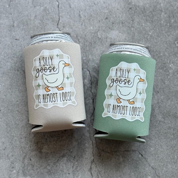 A Silly Goose is Almost Loose Baby Shower Can Coolers
