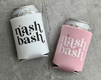 Nashville Nash Bash Bridal Party, Bachelorette Party or Girls Trip Beer Can Coolers