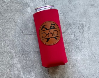 Dad Tools Faux Leather Patch Can Cooler Father’s Day Gift