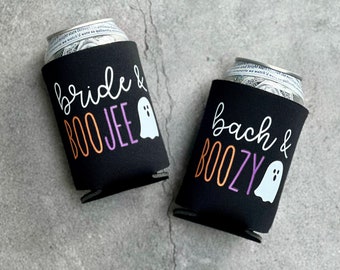 Bride and Boojee Bach and Boozy Halloween Bachelorette Can Coolers