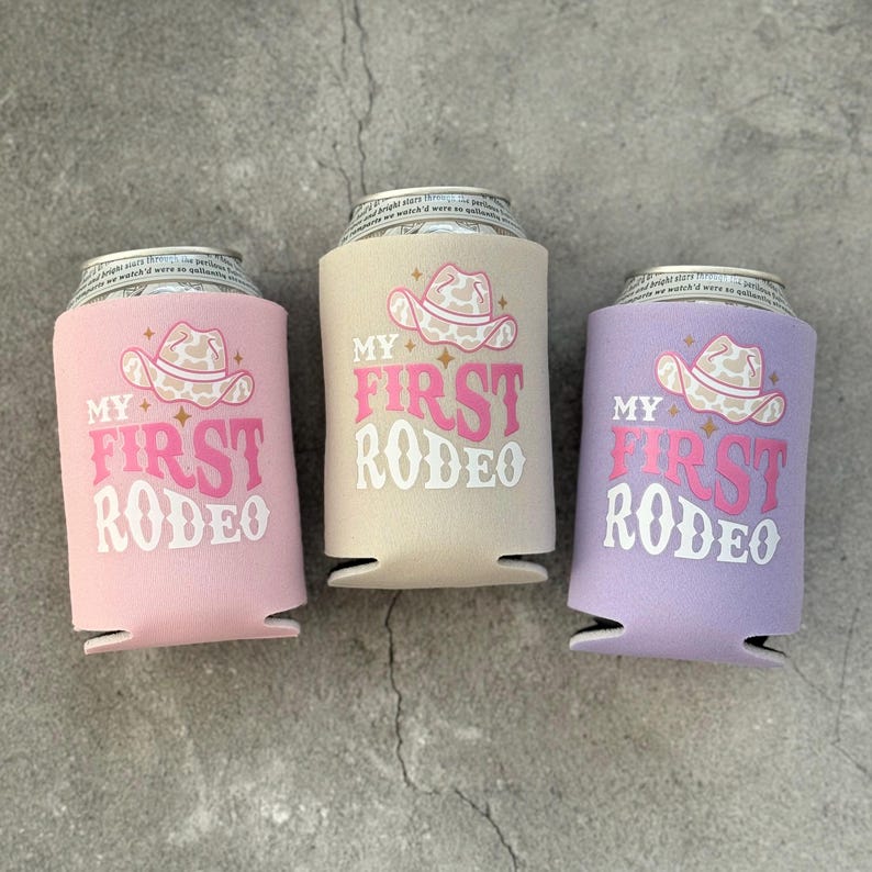 First Rodeo Girls First 1st Birthday Can Coolers Cowgirl - Etsy