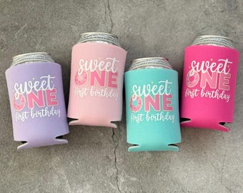 Sweet ONE First 1st Birthday Can Coolers Desserts Donuts