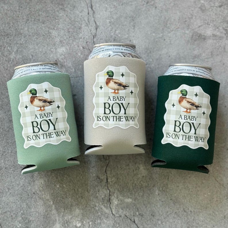 Mallard Duck A Baby Boy is on the Way Baby Shower Can Coolers - Etsy