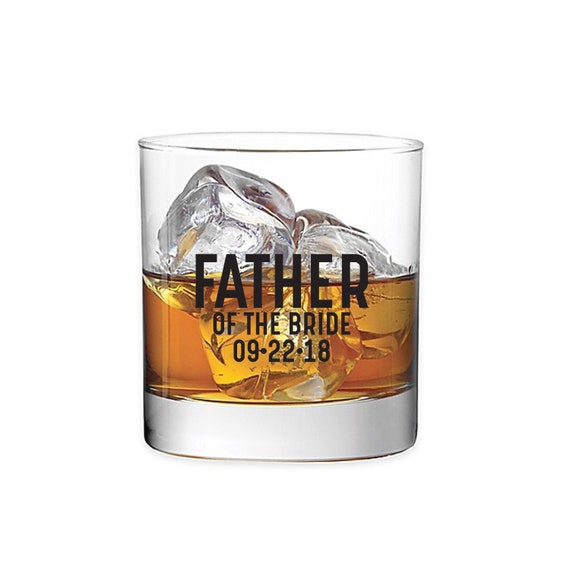 father of the bride whiskey glass