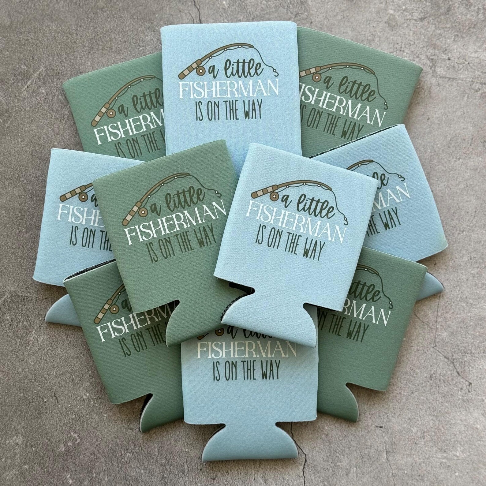A Little Fisherman is on the Way Baby Boy Shower Can Coolers - Etsy