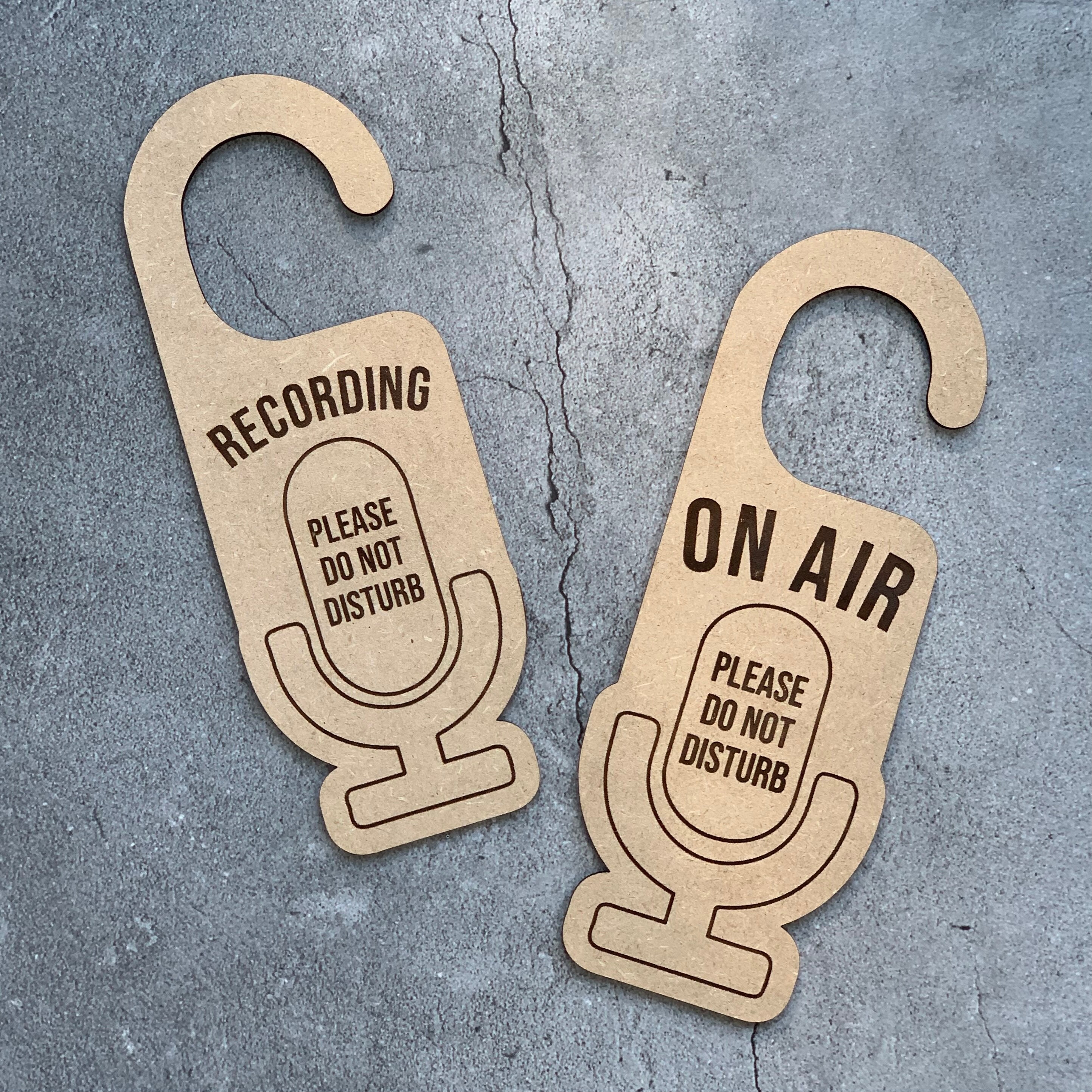Recording or on Air Do Not Disturb Laser Engraved Door Hanger - Etsy