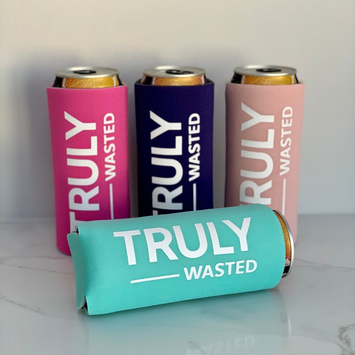 Truly Wasted Seltzer Slim Can Coolers Etsy