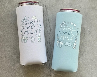 Girls Gone Mild Bachelorette Slim Can Coolers Spa Salon Day Slumber Party