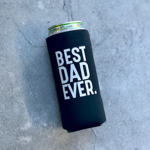 Best Dad Ever Father&#39;s Day Gift Beer Slim Can Cooler