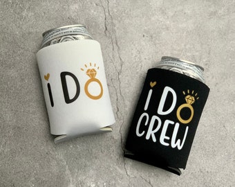 I Do Crew Bachelorette Party Beer Can Coolers