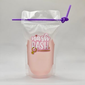 Nash Bash Nashville Bachelorette Party Clear Adult Drink Pouches